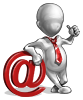 Schmuckbild: Figur mit E-Mail-Symbol